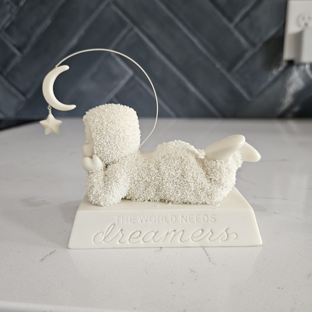 Vintage Department 56 Snowbabies "The World Needs Dreamers"